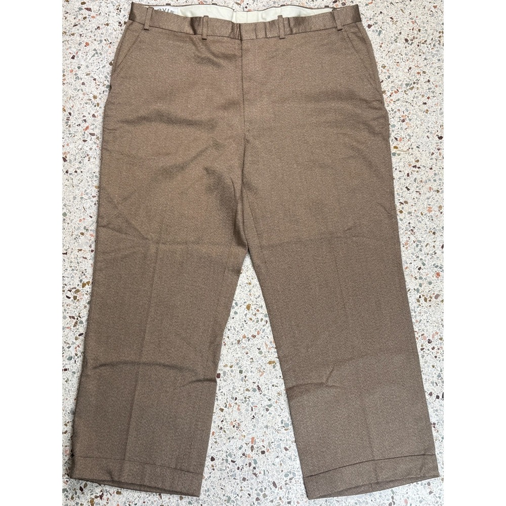 Orvis Vtg Men's Slash Pockets‎ Made In USA Brown Dress Pants Size 40
